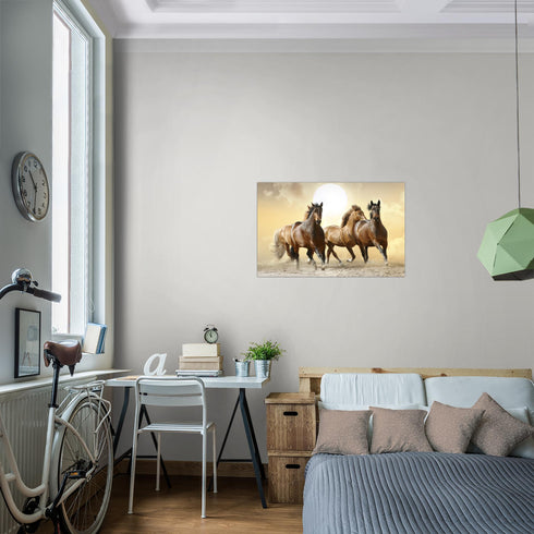 Wandbilder Wohnzimmer XXL Pferde Moderne Bilder Tiere